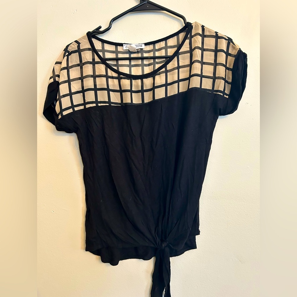 Carol Rose loose tee w/ tie waist size S